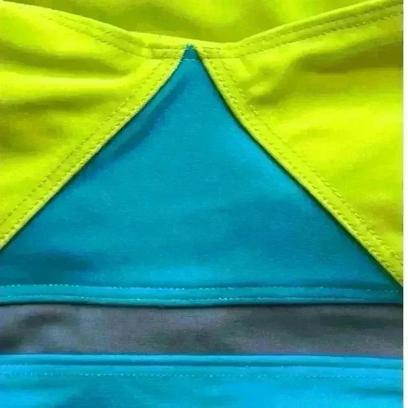 Tracy McGrady T-MAC Body Con Mini Dress Neon Blue & Green M - Picture 3 of 8